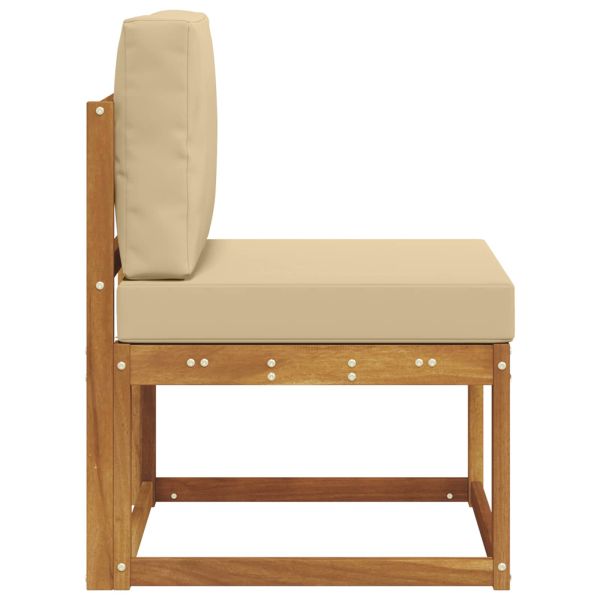 Среден диван за открито Солидно акациево дърво Естествен