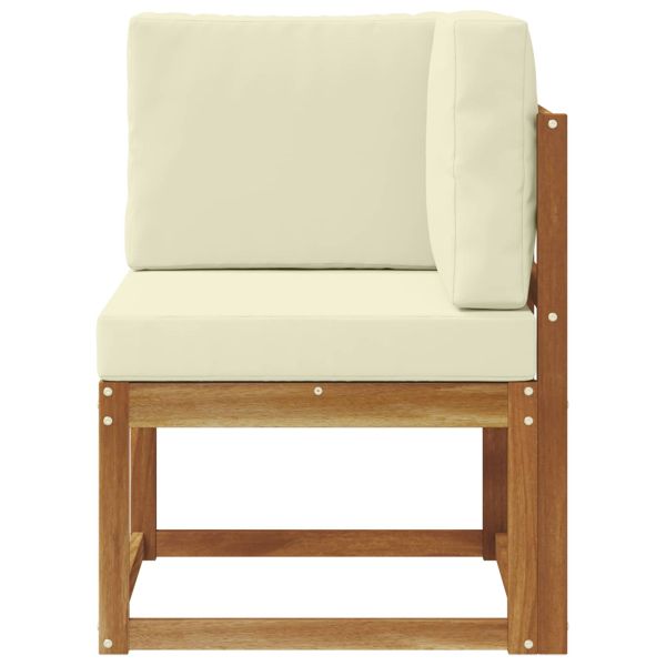 Външен ъглов диван Солидно акациево дърво Естествен