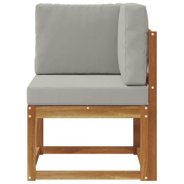 Външен ъглов диван Солидно акациево дърво Естествен