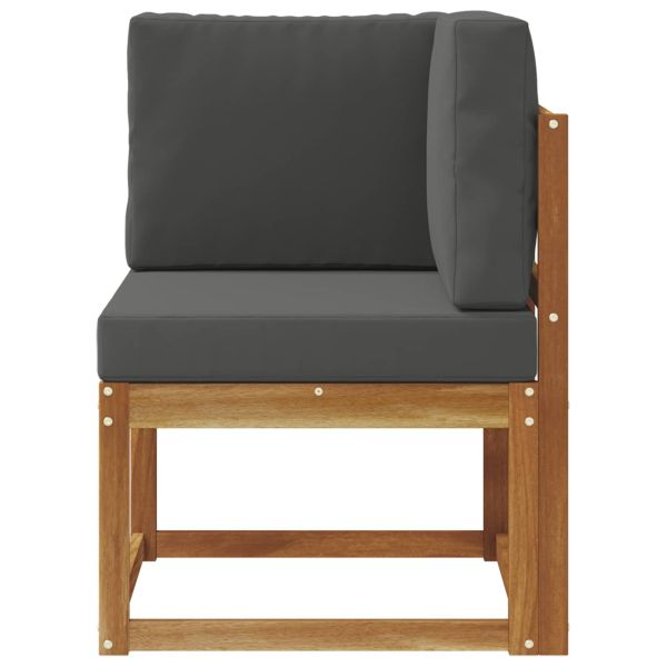 Външен ъглов диван Солидно акациево дърво Естествен