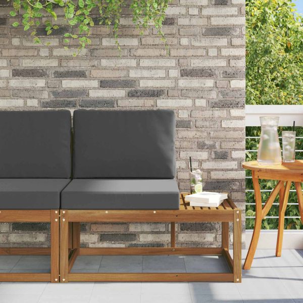 Външен край на диван Натурален и Антрацит 91 x 63 x 73 см