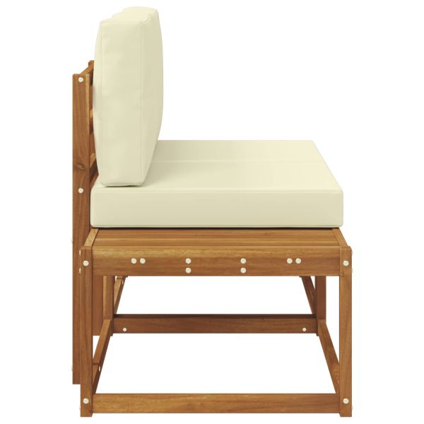 Външен край на диван с възглавница 2 Брой Натурален и Крема