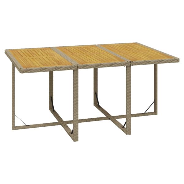 Градински комплект с възглавници, 7 части, полиратан, бежов