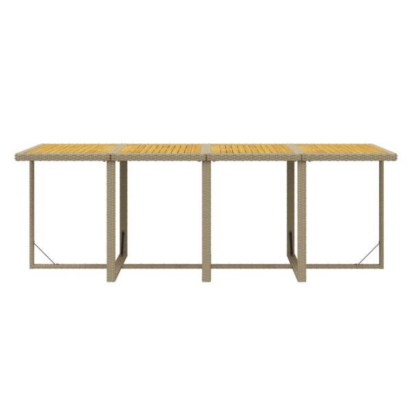 Градински комплект с възглавници 13 части бежов полиратан