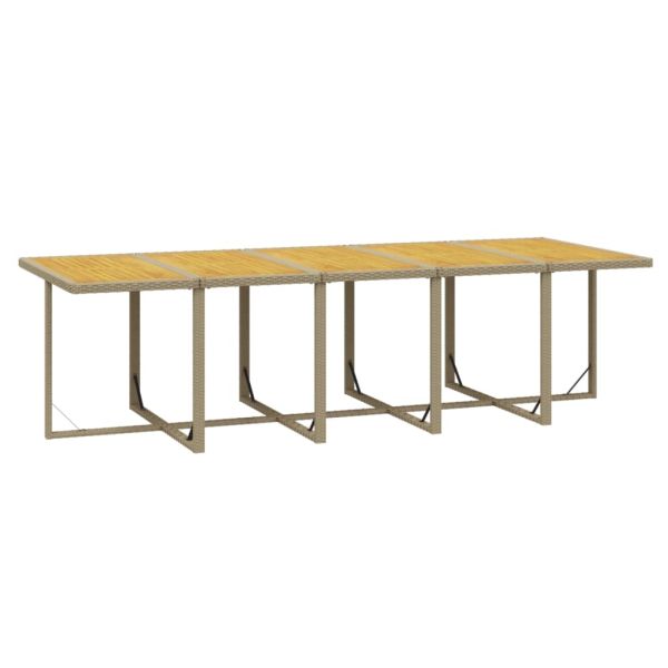 Градински комплект с възглавници, 11 части, полиратан, бежов