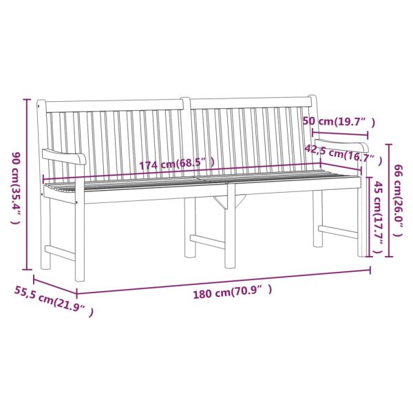 Градинска пейка, 180 cм, акациево дърво масив