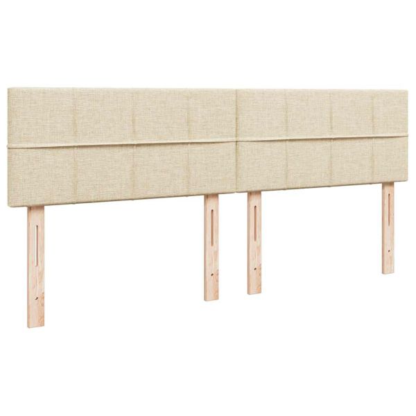 Османска легло с матраци, кремаво, 200x200 см, плат