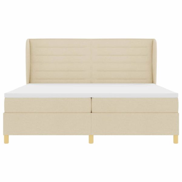 Кутия със спална основа и матрак Тъмен Сив 90x190 см Крем