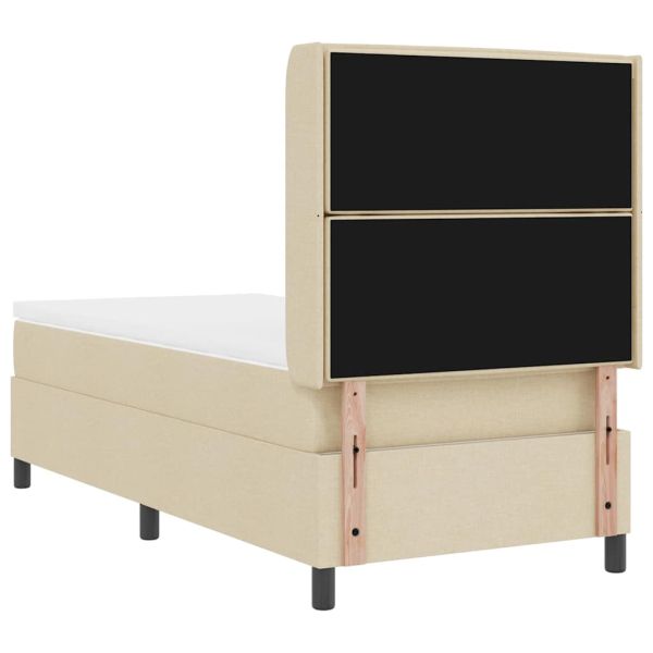 Легло с пружинирана основа с матрак Крем 100 x 200 cm текстил