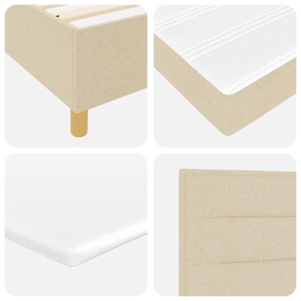 Легло с пружинирана основа с матрак Крем 200 x 200 cm текстил