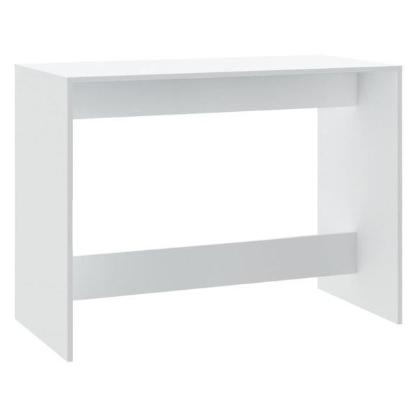 Трапезен комплект от 3 части, бял, инженерно дърво