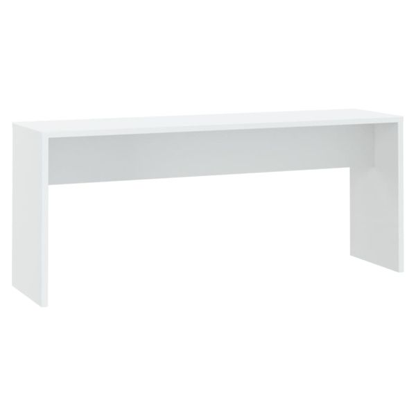 Трапезен комплект от 3 части, бял, инженерно дърво