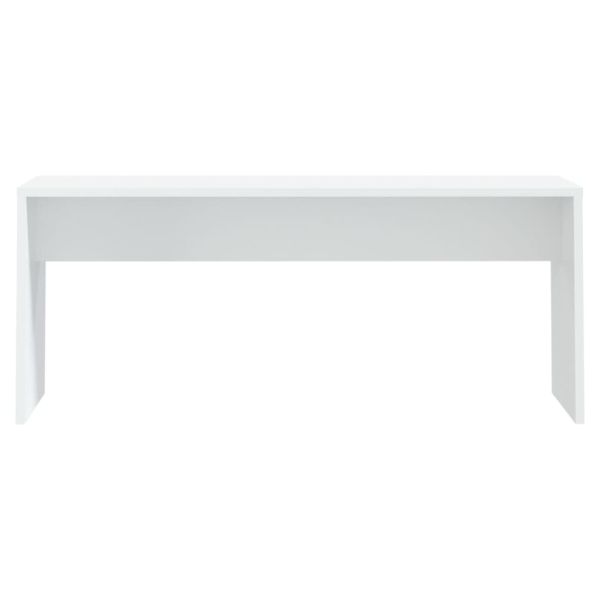 Трапезен комплект от 3 части, бял, инженерно дърво