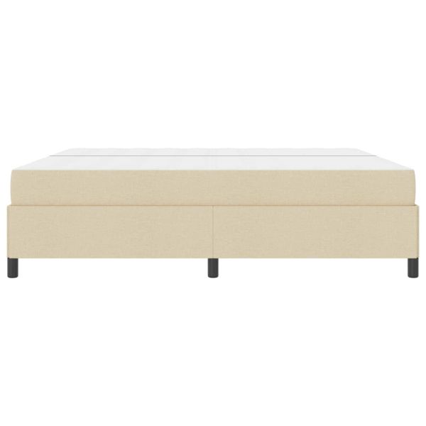 Легло с пружинирана основа с матрак Крем 200 x 200 cm текстил