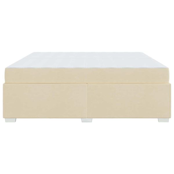 Рамка за легло с матрак Крем 200 x 200 cm текстил