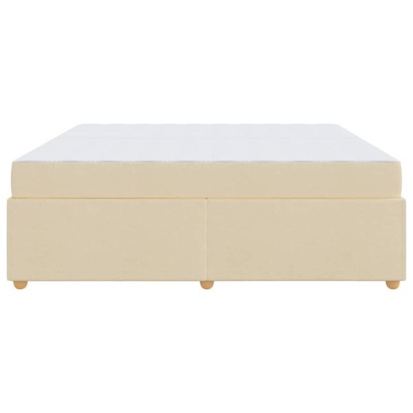 Рамка за легло с матрак Крем 200 x 200 cm текстил