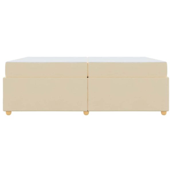 Рамка за легло с матрак Крем 200 x 200 cm текстил