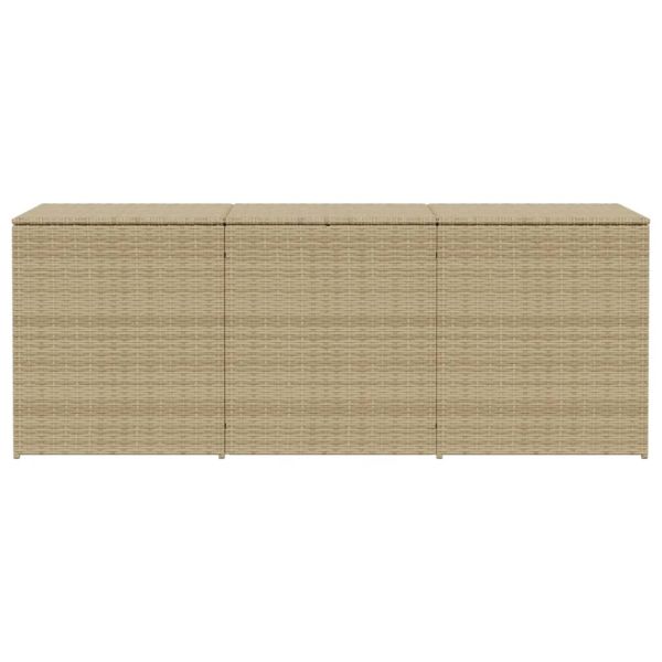 Градински сандък за съхранение, микс бежово, 984 л, полиратан