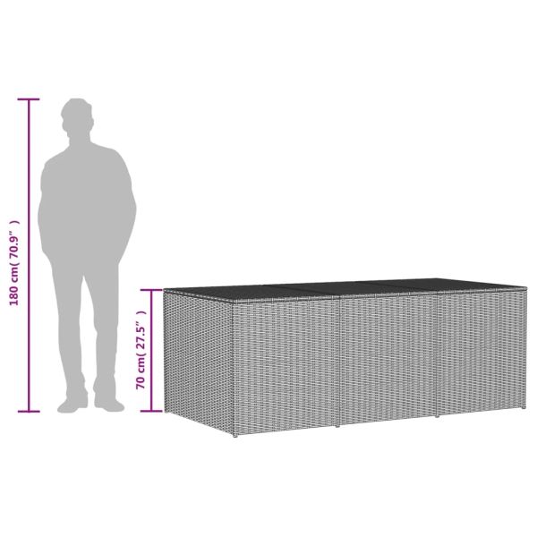Градински сандък за съхранение, микс бежово, 984 л, полиратан