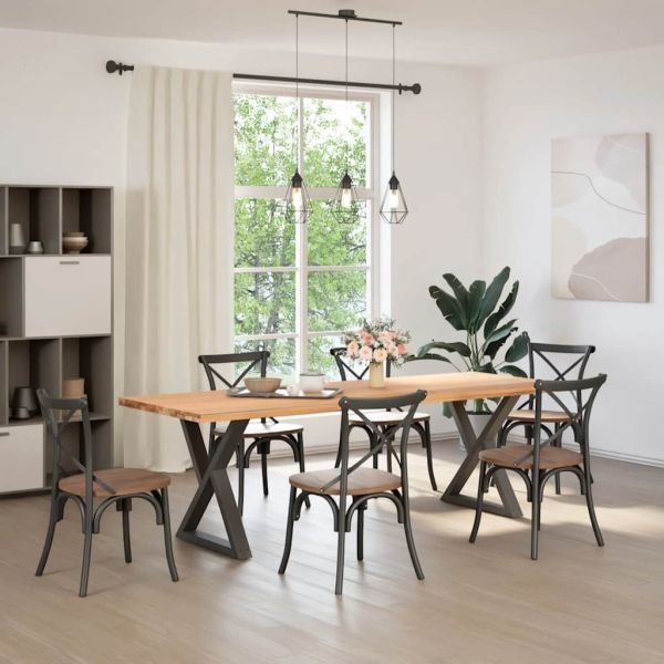 Крака за трапезна маса, 2 бр., антрацит, 80x(72-73,3) см, стомана