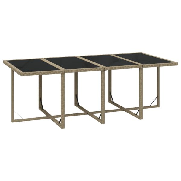 Градински комплект с възглавници 9 части полиратан бежов