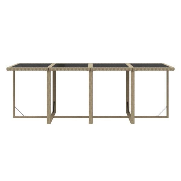 Градински комплект с възглавници 9 части полиратан бежов