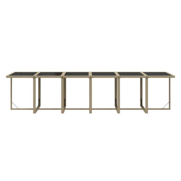 Градински комплект с възглавници, 13 части, полиратан, бежов