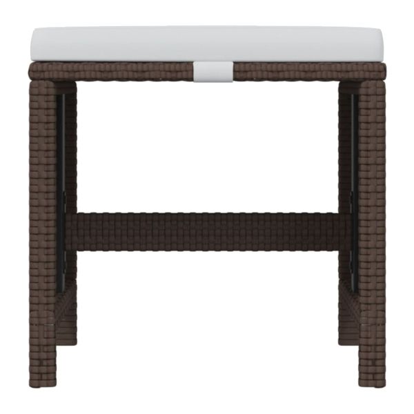 Градински комплект с възглавници 21 части кафяв полиратан