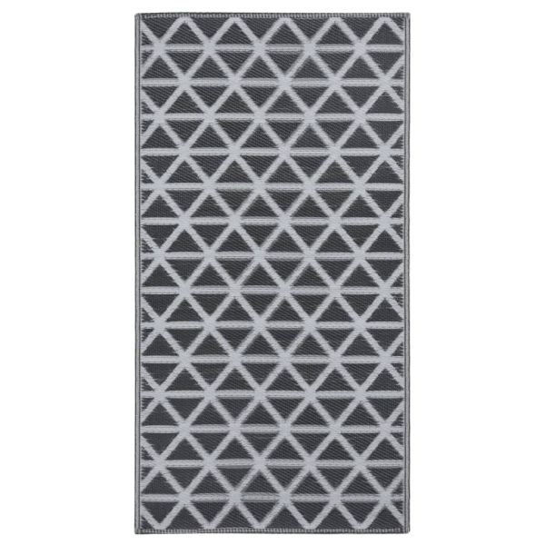 Килим за открито, ARAKIL черен, 80x150 см, PP