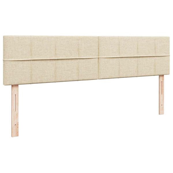 Османска легло с матраци, кремаво, 200x200 см, плат