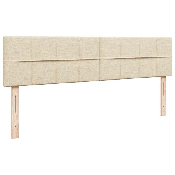 Османска легло с матрак и LED, кремаво, 200x200 см, плат