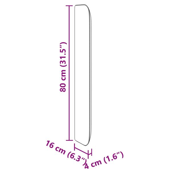 Ушичка на таблата Бяло 80 x 16 x 4 см ПВЦ