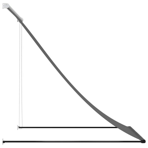 Прибираща се тента, антрацит, 100x150 см, плат и стомана