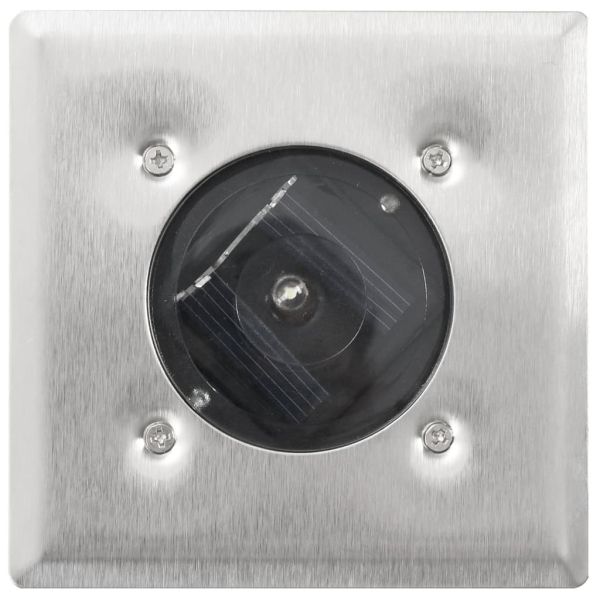 Соларни градински спотове за вграждане в земя, квадратни - 6 броя