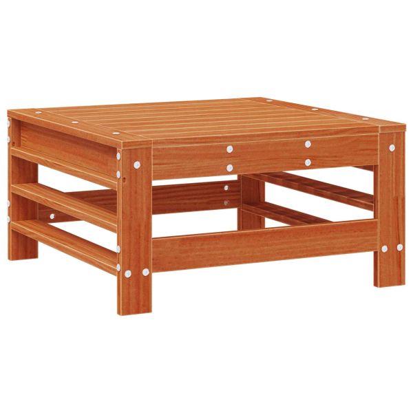 Градинска поставка за крака Масивна боровина Восъчен Кафяв