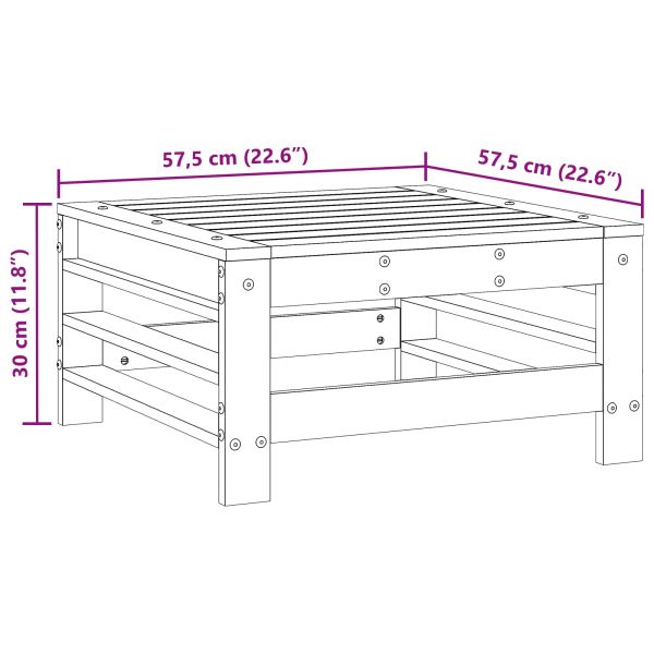 Градинска поставка за крака Масивна боровина Восъчен Кафяв