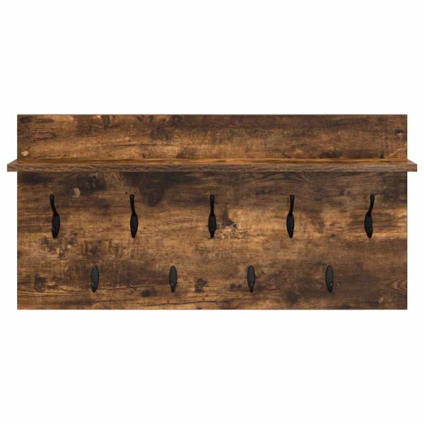 Стенен закачалка за палта с рафт Димян дъб 80 x 40 x 12 cm