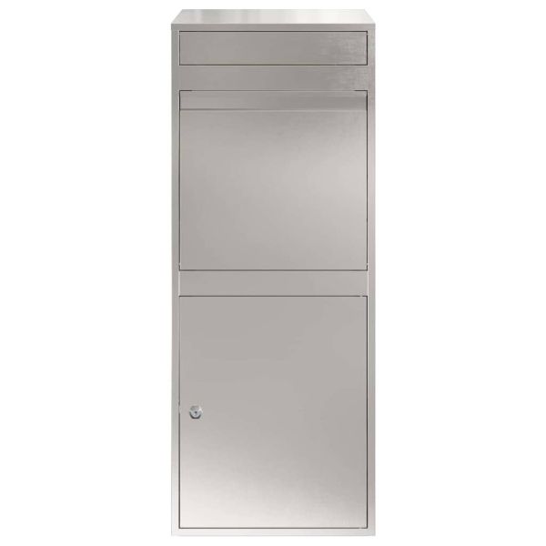 Пощенска кутия за пратки с врата Сребрист 47,5 x 38 x 59 см