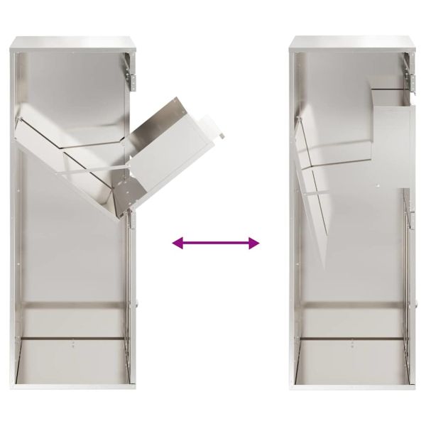 Пощенска кутия за пратки с врата Сребрист 47,5 x 38 x 59 см