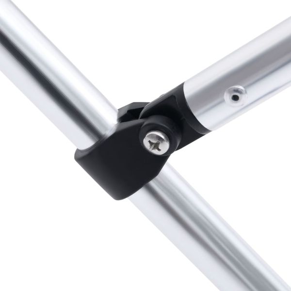 Тента за лодка, 2 дъги, сива, 180x130x110 см