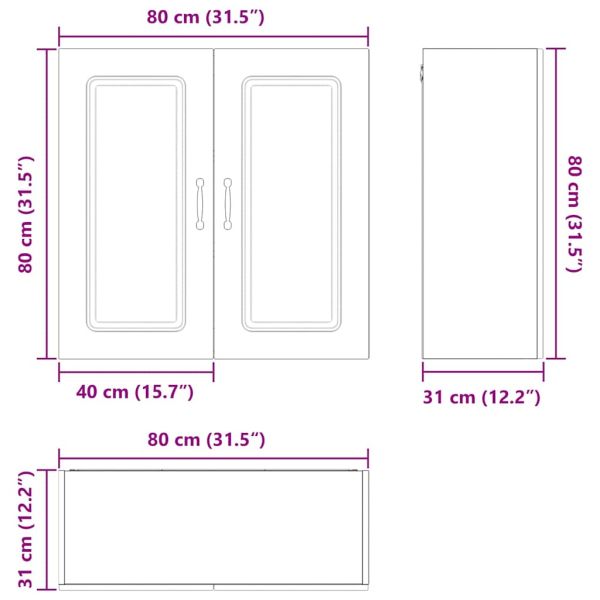 Кухненски шкаф Kalmar Кафяв дъб 80 x 31 x 80 см Инженерно дърво