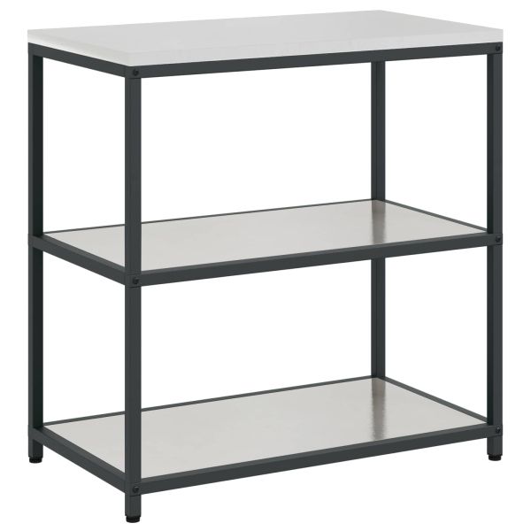 Съхранение в кухнята с рафт Сребрист 60 x 50 x 92 см Стомана