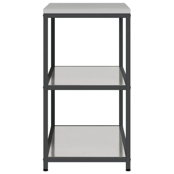 Съхранение в кухнята с рафт Сребрист 60 x 50 x 92 см Стомана