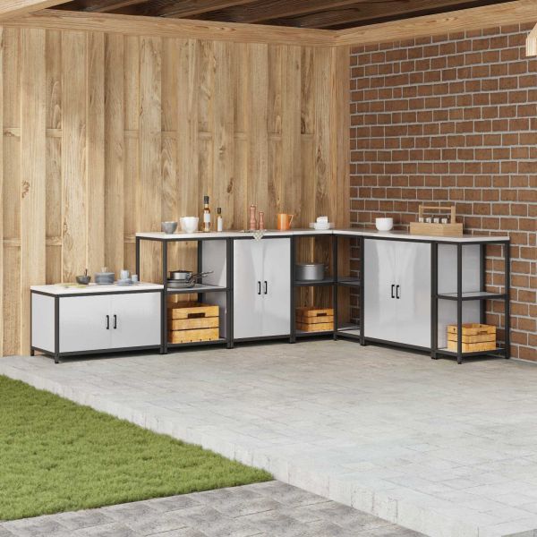 Съхранение в кухнята с рафт Сребрист 60 x 50 x 92 см Стомана