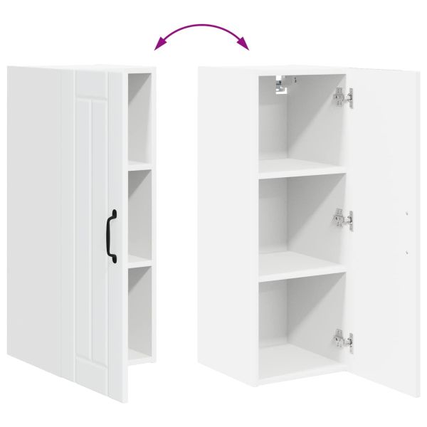 Кухненски шкаф 2 pcs Бяло 30 x 31 x 80 см Инженерно дърво