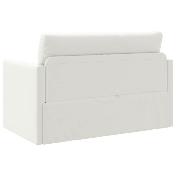 Диван легло 110cm Бяло Изкуствена