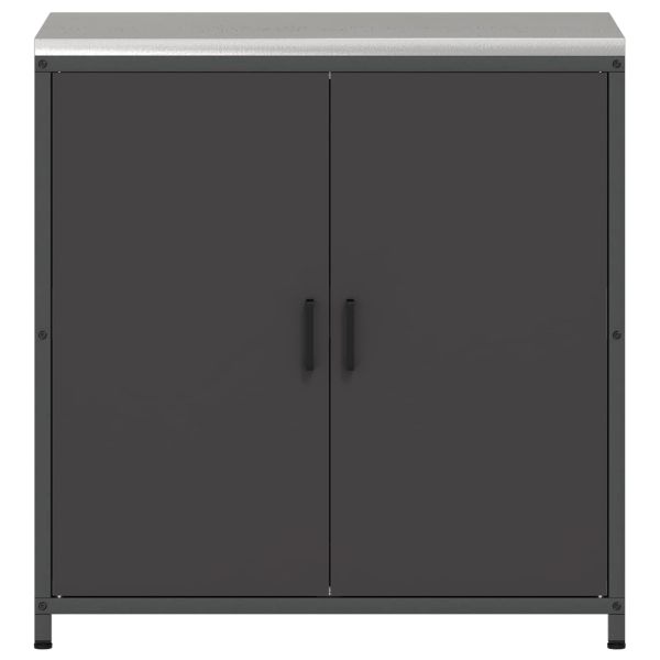 Съхранение в кухнята с рафт Черно 60 x 50 x 92 см Стомана