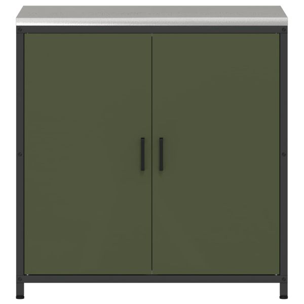Съхранение в кухнята Маслинено зелено 60 x 50 x 92 см Стомана