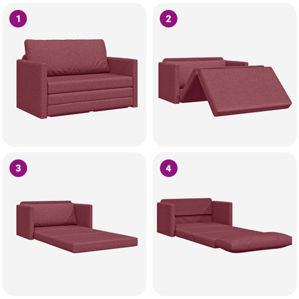 Диван легло 110cm Виненочервен текстил