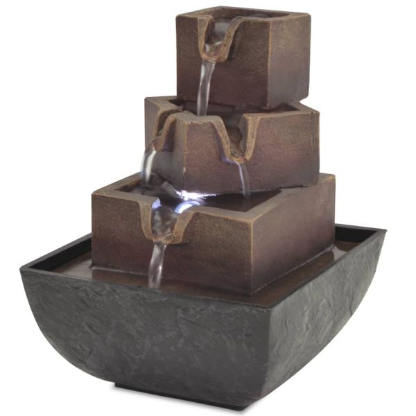 Вътрешен фонтан с LED осветление, полирезин